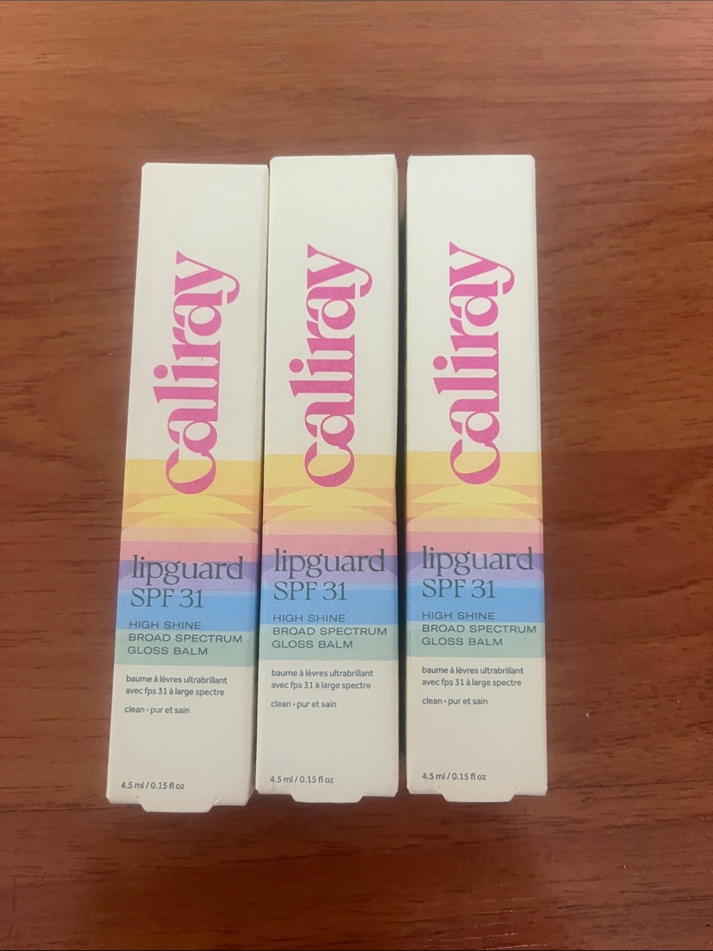 Set of 3 Caliray Lipguard SPF 31 High Shine Gloss Balm - Zuma, Echo, & San O